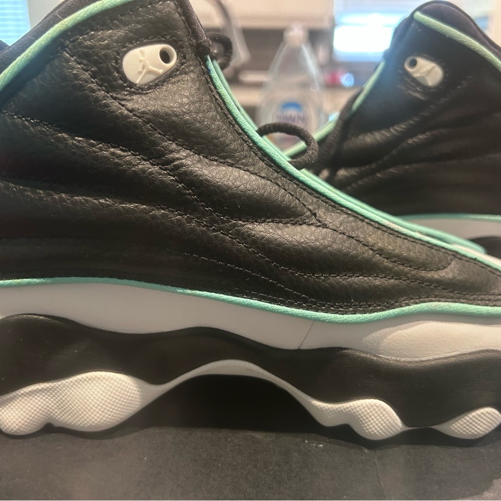 Jordan Black and Green Sneakers with Wavy Midsole